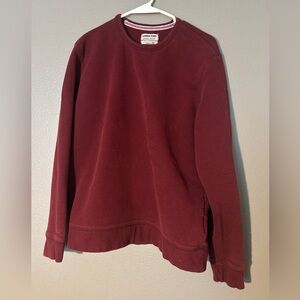Lands' End Serious Sweats Burgundy Crewneck Sweatshirt - Size Medium